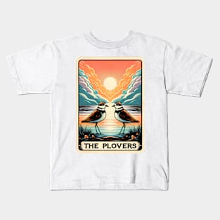 The Piping Plovers Bird Watcher Lovers Funny Tarot Card Pun Kids T-Shirt